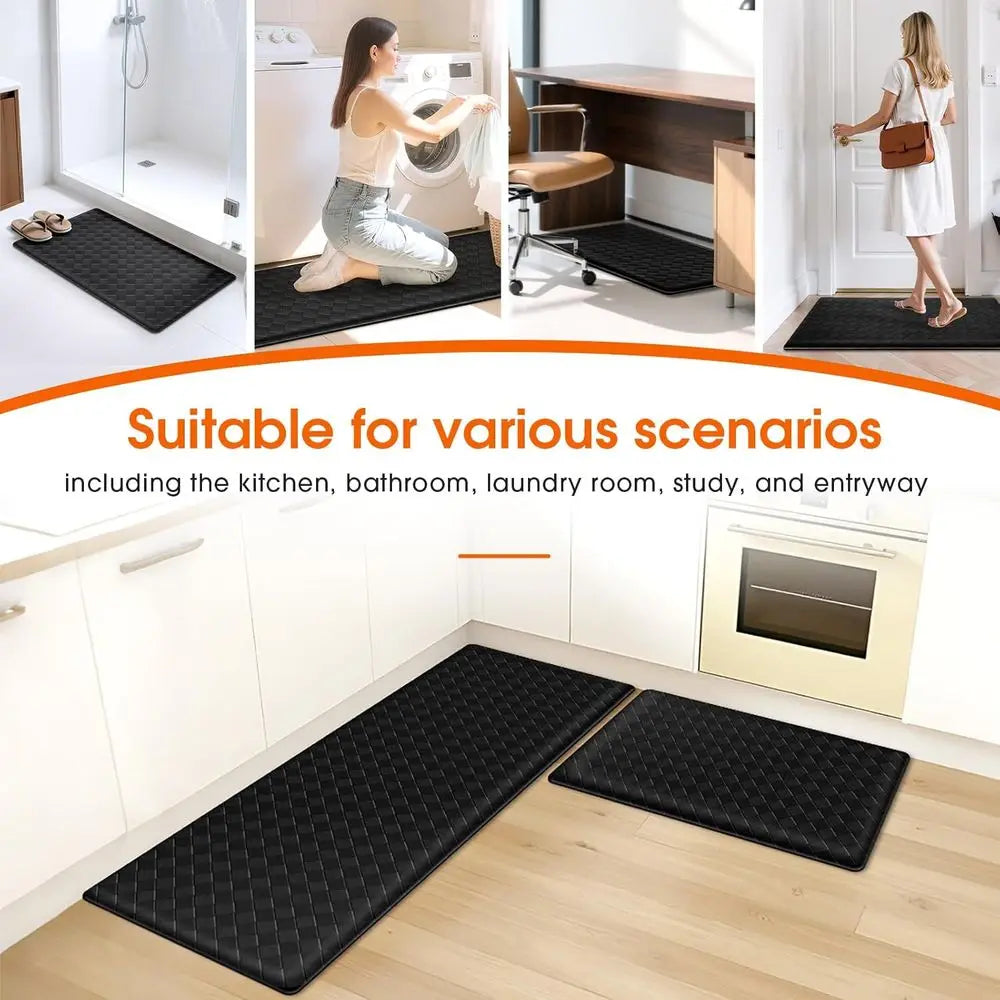 Anti-Fatigue Kitchen Mat, Cushioned Non-Slip Waterproof Floor Mat