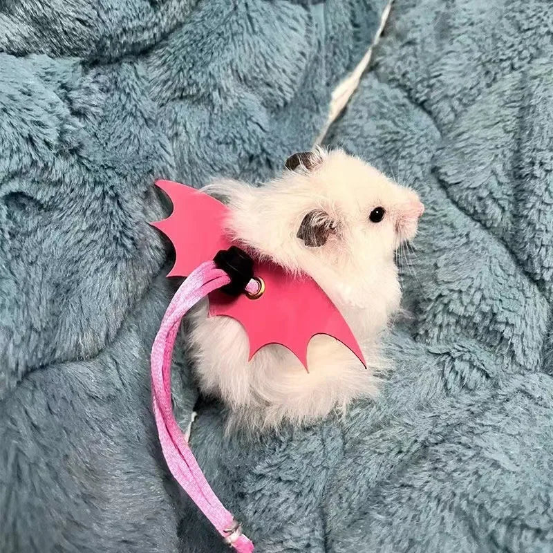 Small Animal Hamster Traction Rope Strap, Hamster Flower Branch Rat Leash Hamster Traction Rope Anti Escape and Anti Bite Rope 
