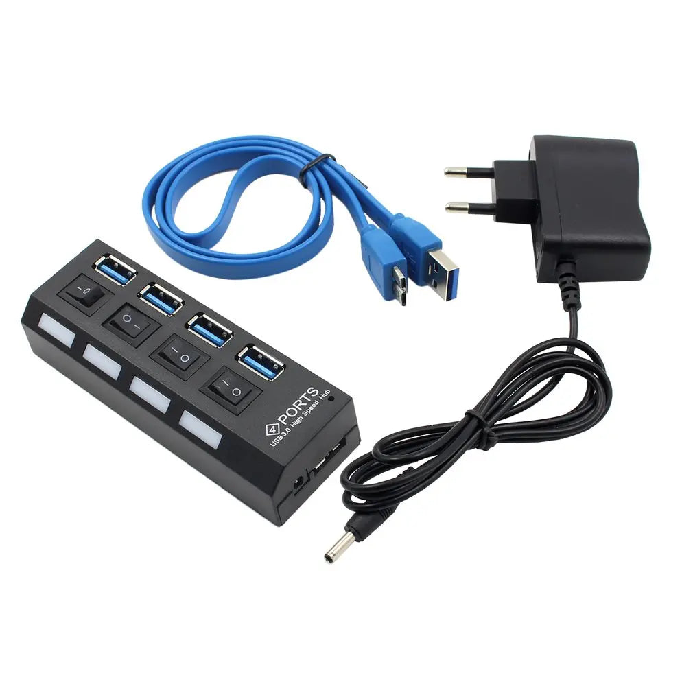 Four-Port USB 3.0 Hub with Individual Switches