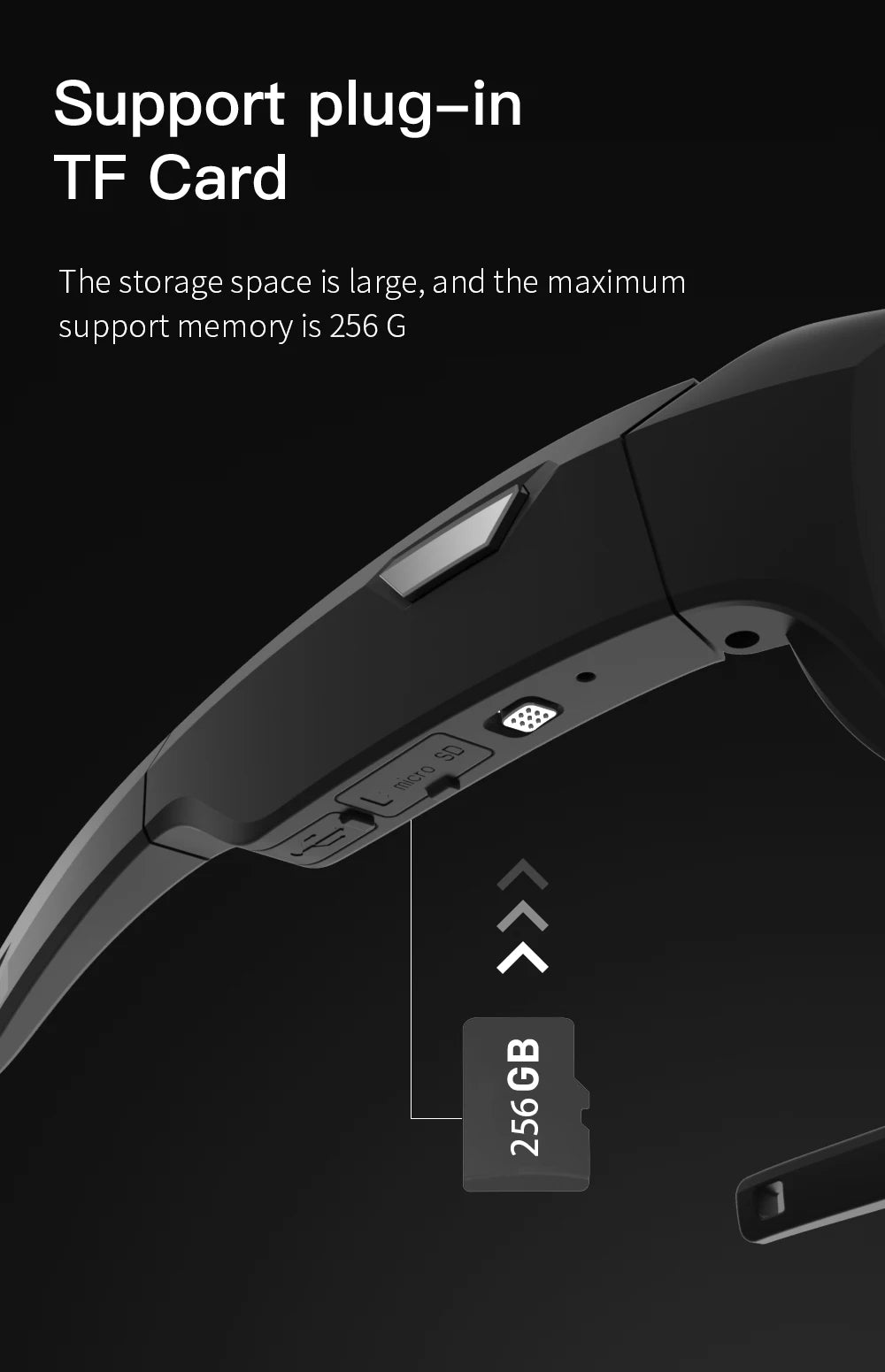 4K Video Glasses with 2-Hour Recording for Riding and Outdoor Use