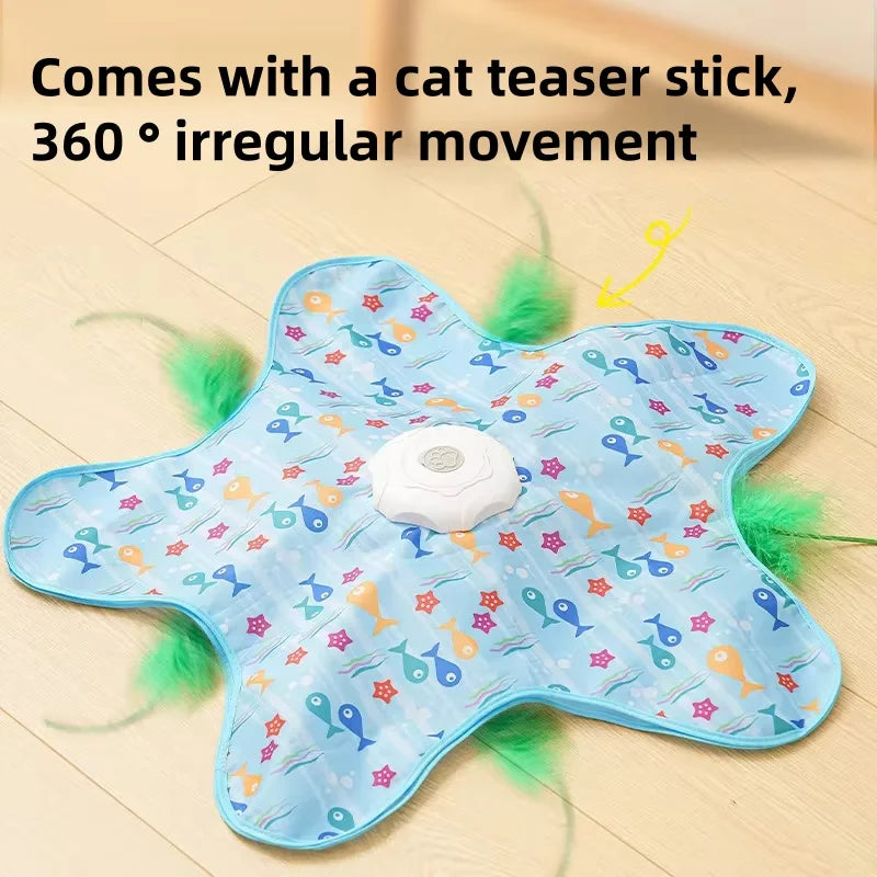 Concealed-Motion Interactive Cat Toy, Fish/Duck Options