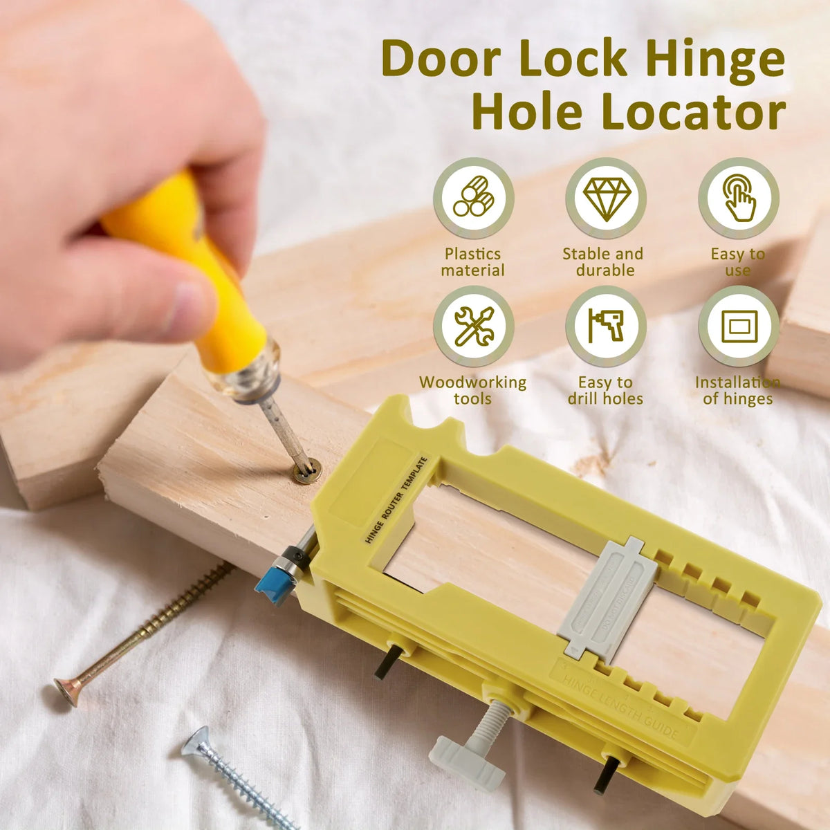 Dørhengel Mortise Router Jig Kit