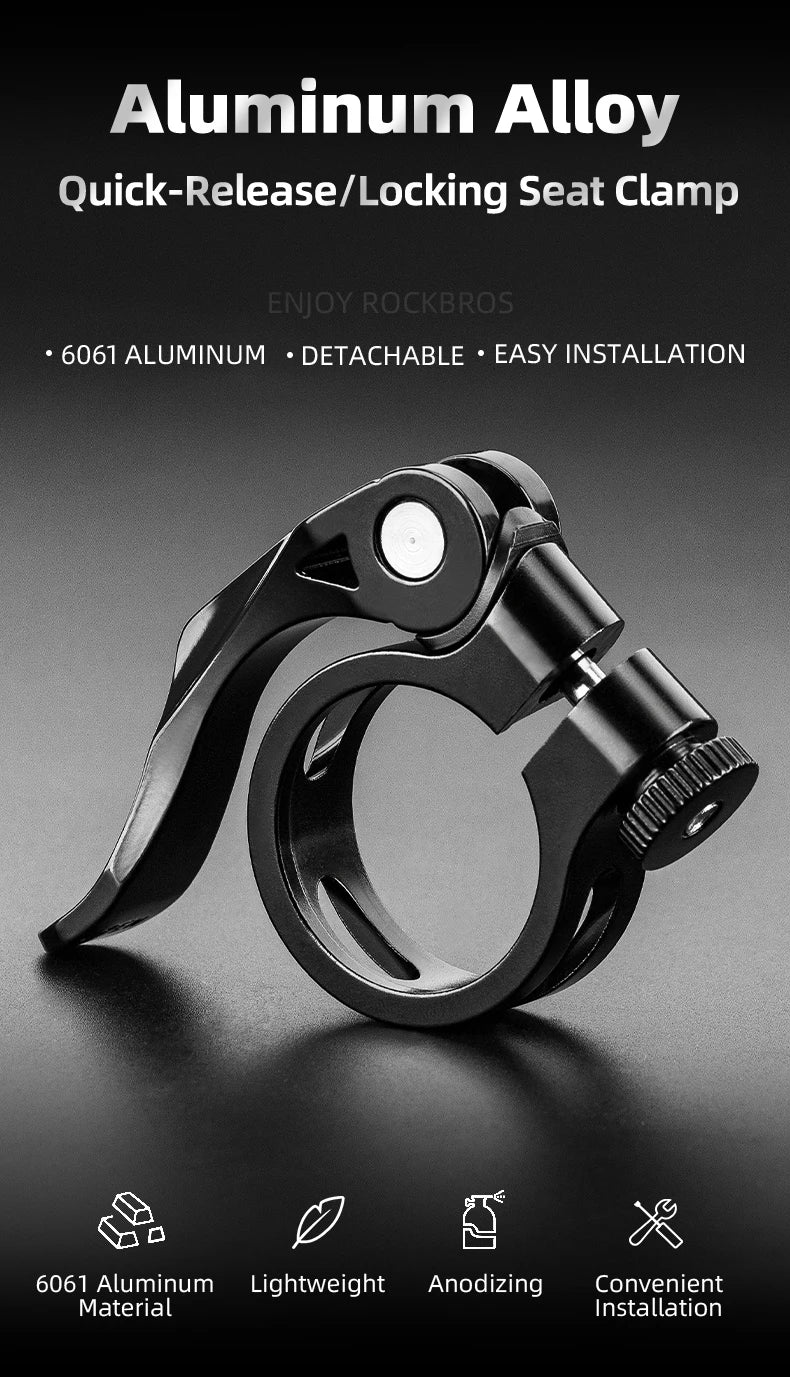 Quick Release Bicycle Seat Post Clamp Aluminum Alloy Bike Seat Clamp