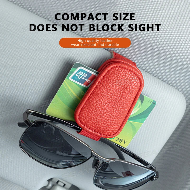 SEAMETAL Magnetic Sunglasses Holder for Car Visor Glasses Clip Durable Stable Eyeglasses Holder Mount Universal Ticket/Card Clip