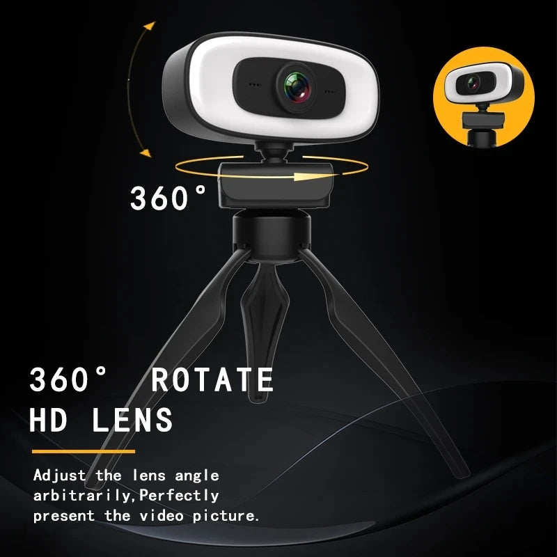 USB Webcam with Microphone, 1080p or 4K Option