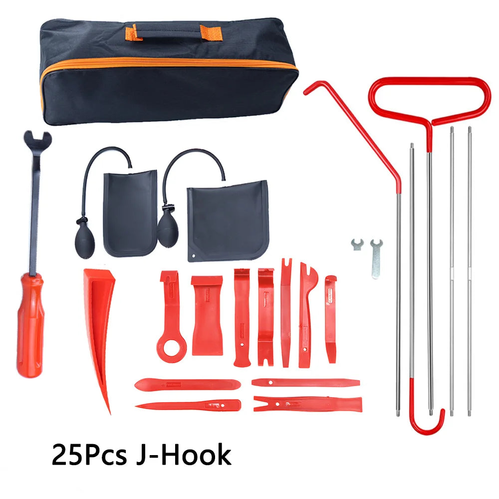 Kit d'outils pour déverrouiller les portes de voiture avec pompe à coin d'air et tiges de réparation