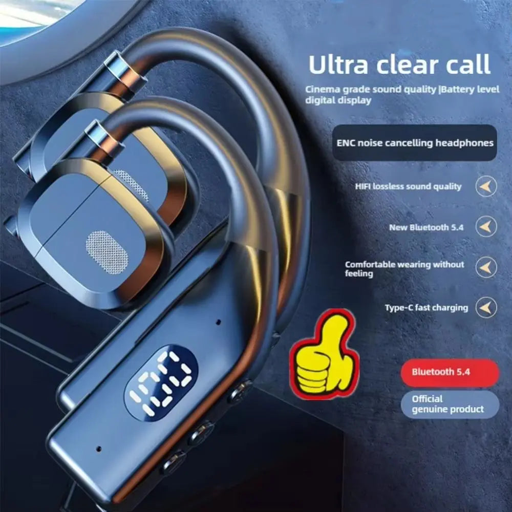 Bluetooth 5.4 Ear-Hook Headset, Pack Options