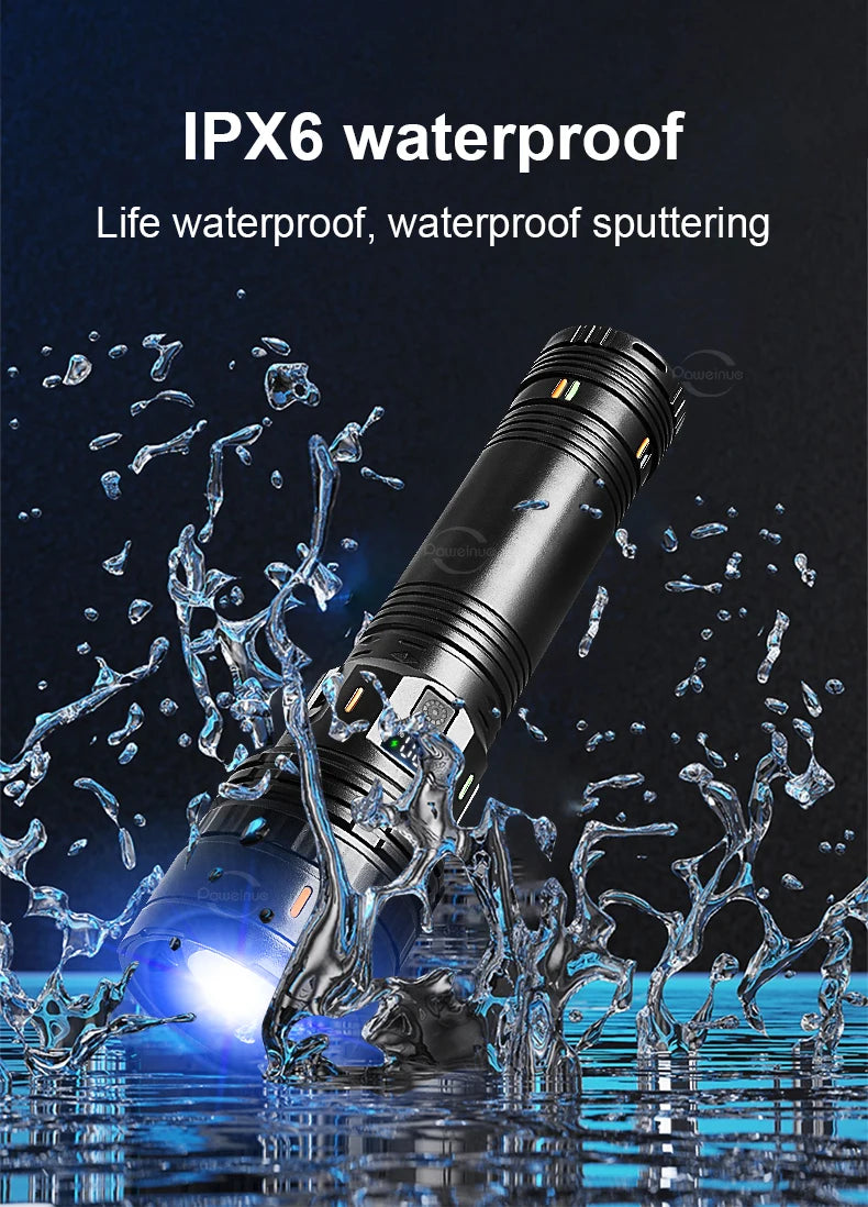 Rechargeable Zoom LED Torch, Large or Small COB Option