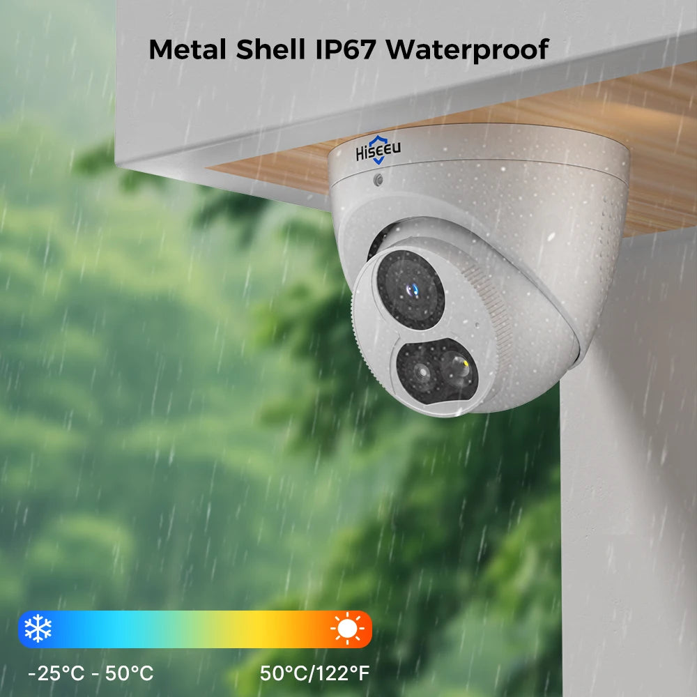 4K 12MP PoE Dome Security Camera with Motion Detection