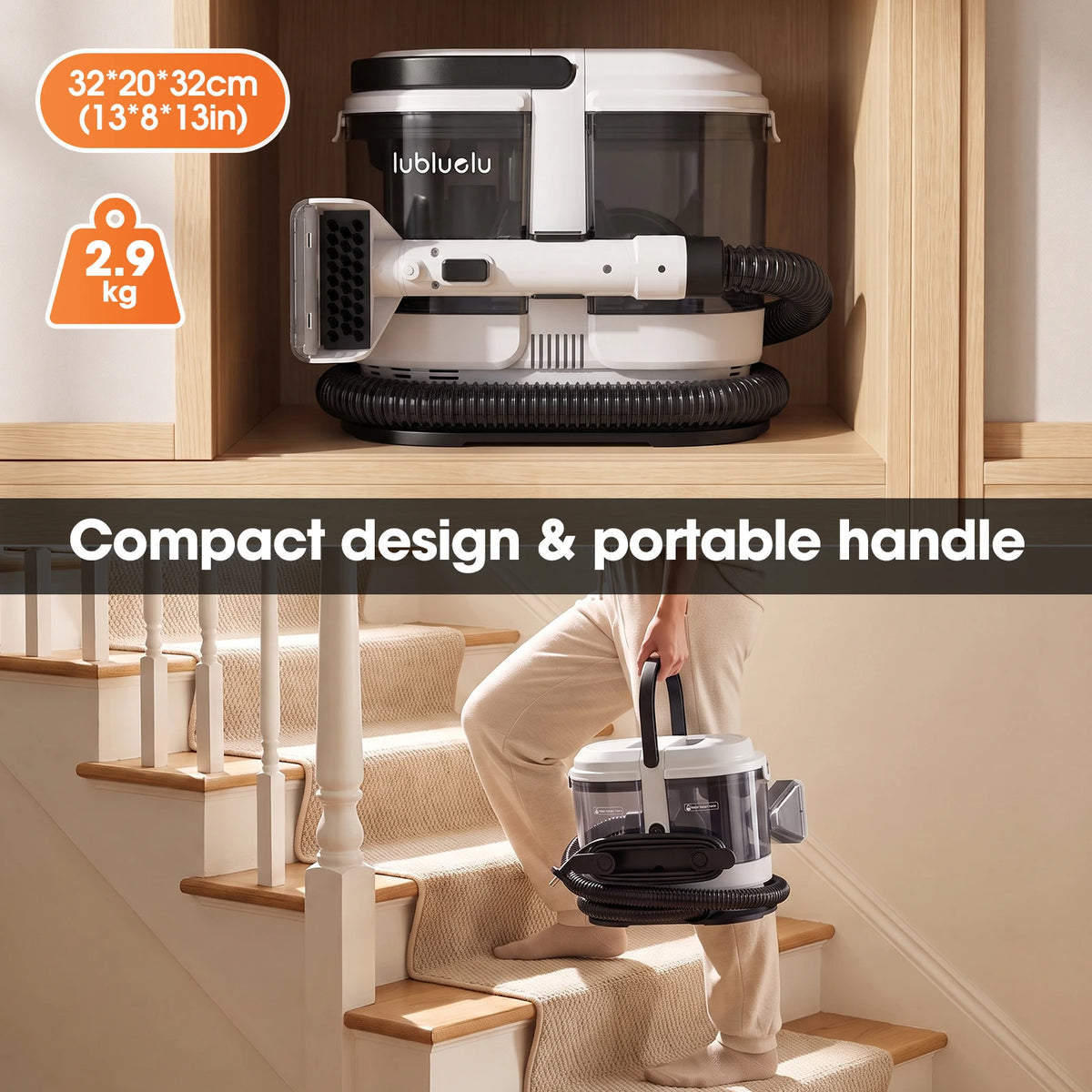 Portable Carpet and Upholstery Spot Cleaner Vacuum 16kPa