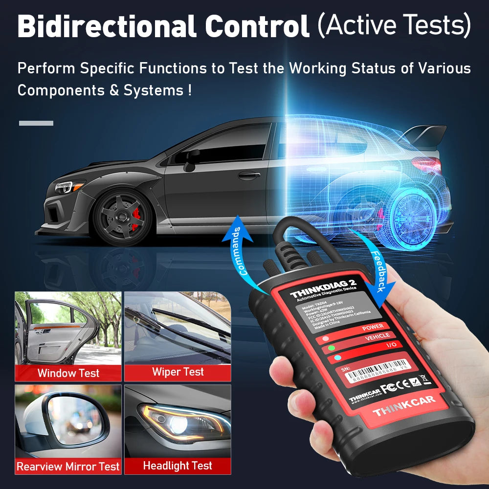 OBD2 Diagnostic Scanner with ECU Coding and Active Test