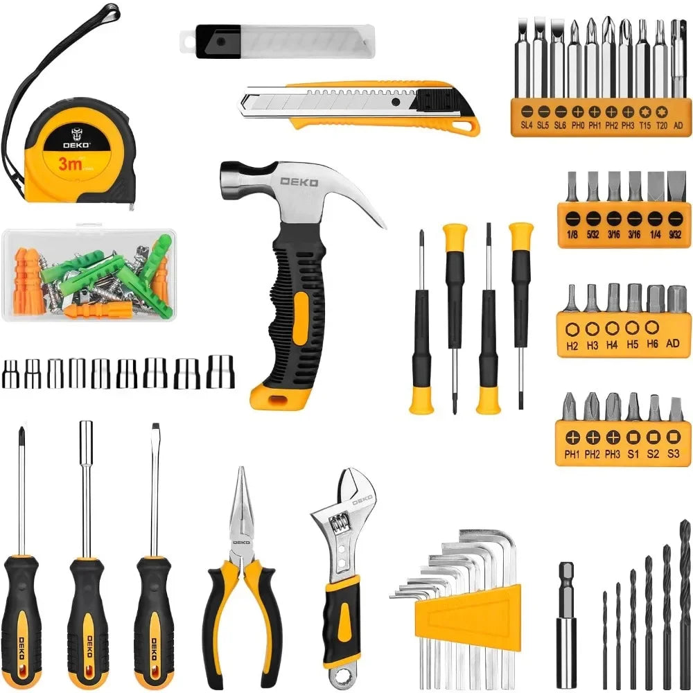 8V Cordless Drill Tool Kit 126-Piece Home Repair Set