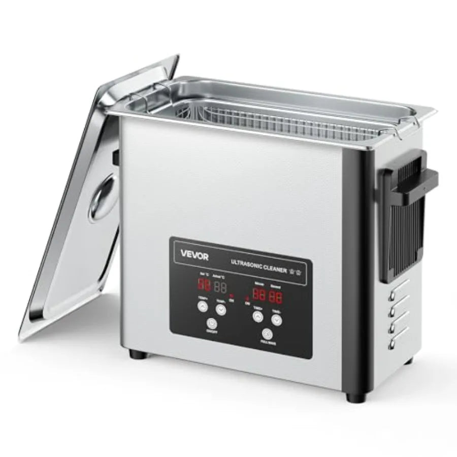 Pulitore a ultrasuoni 40kHz con cestello e display digitale 120W