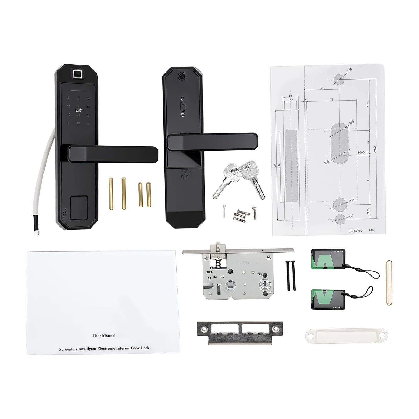 Smart dörrlås med 5 upplåsningsmetoder för hem och kontor