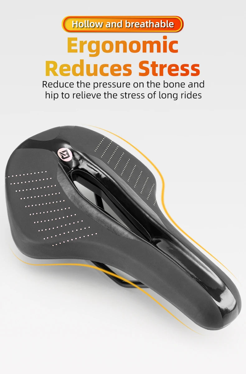 Breathable Bicycle Saddle with Ergonomic Cutout for Long Rides