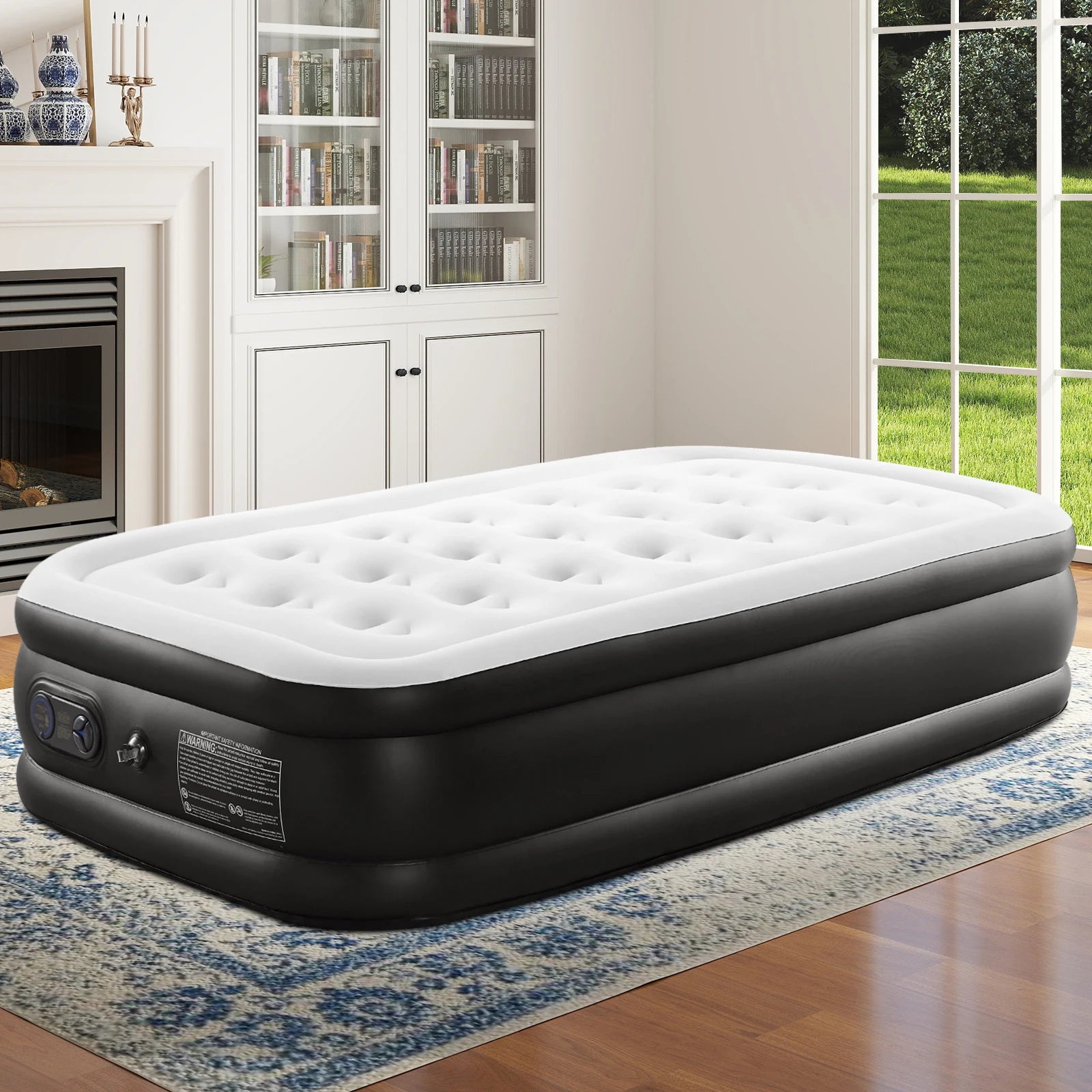 Matelas gonflable double hauteur 16" avec pompe intégrée, capacité 660 lb