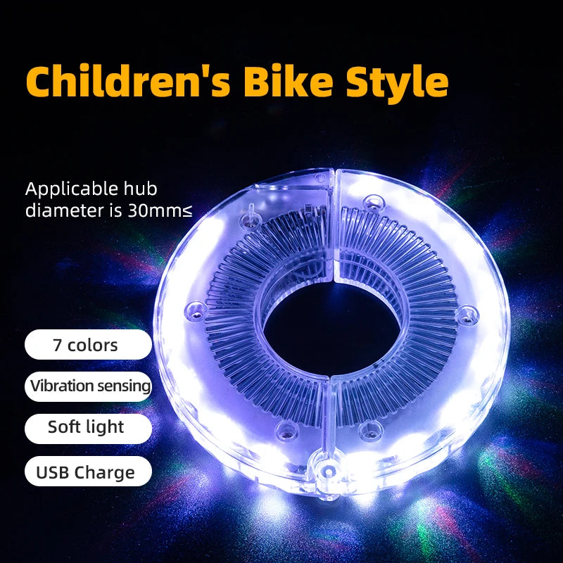 Bicycle Wheel Light 12-LED USB Rechargeable Spoke Light