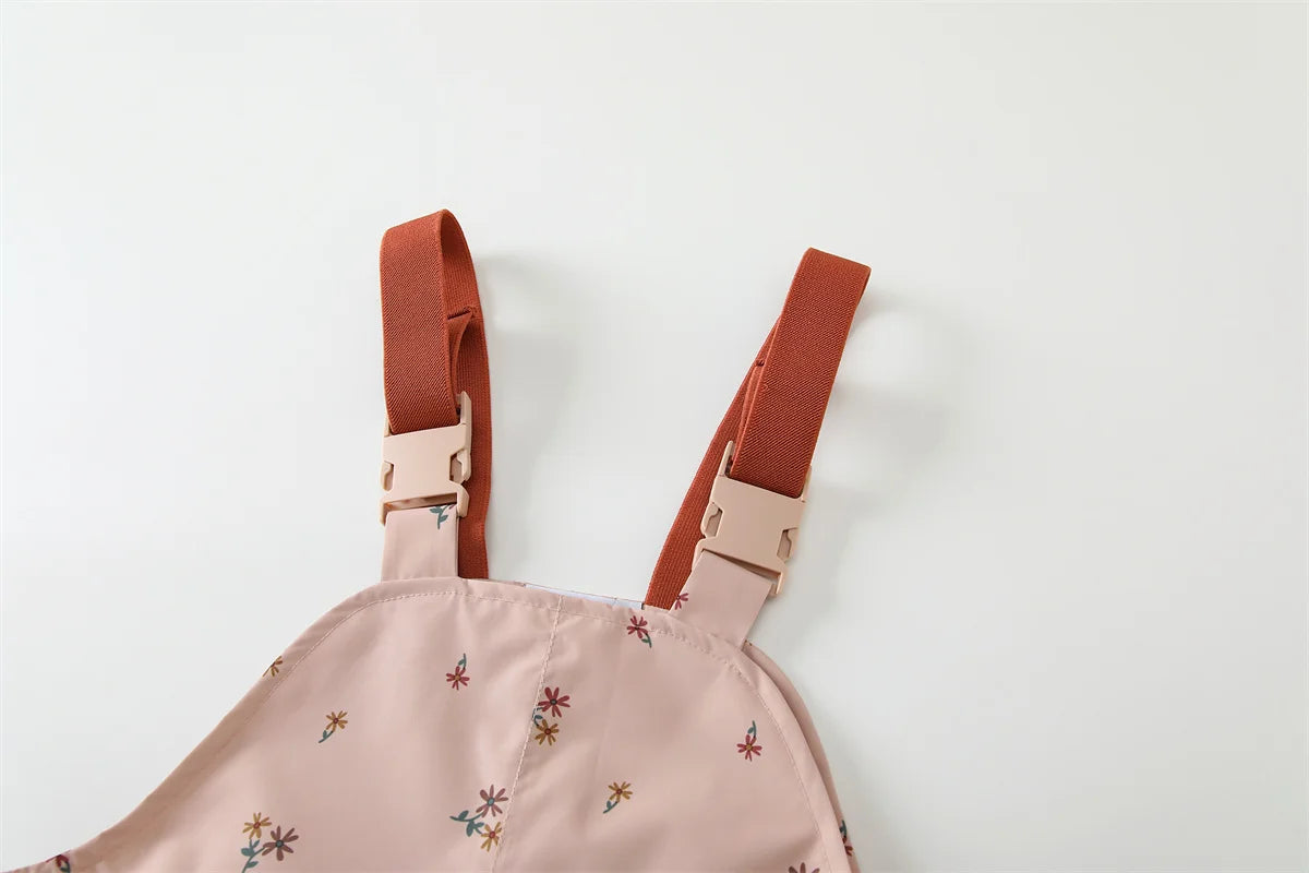 HONEYKING Children Waterproof Rain Pants Baby Jumpsuits Boys Girls Overalls Pants Fashion Kids Overalls 