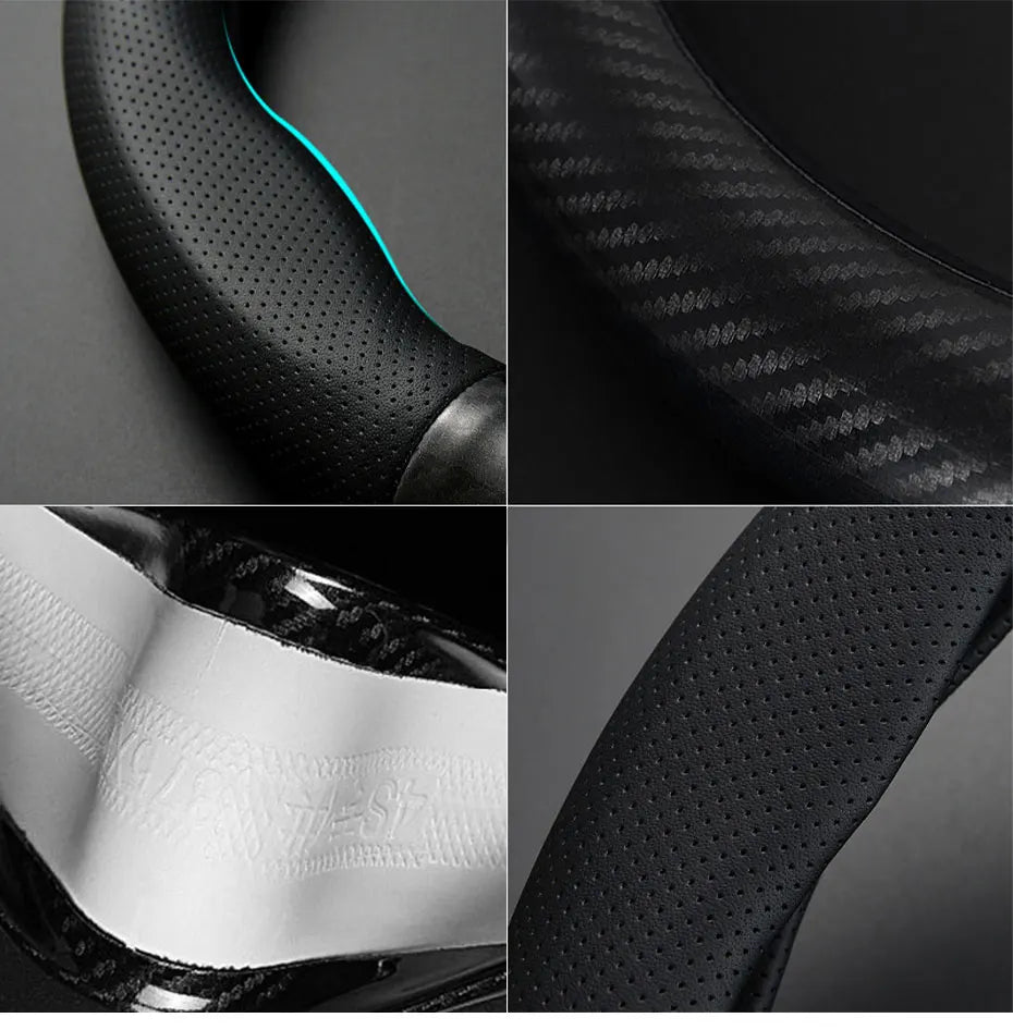 SEAMETAL Heavy Duty Steering Wheel Cover Full-Wrapped Steering Protector Anti Slip Steer Wheel Protection Cover 38cm Universal