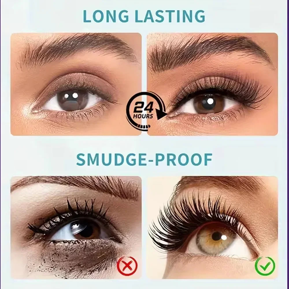 4D Curling Mascara – Lengthening, Waterproof, Sweatproof, Long-Lasting, Smudge-Proof, Unisex, Gentle, Certified 