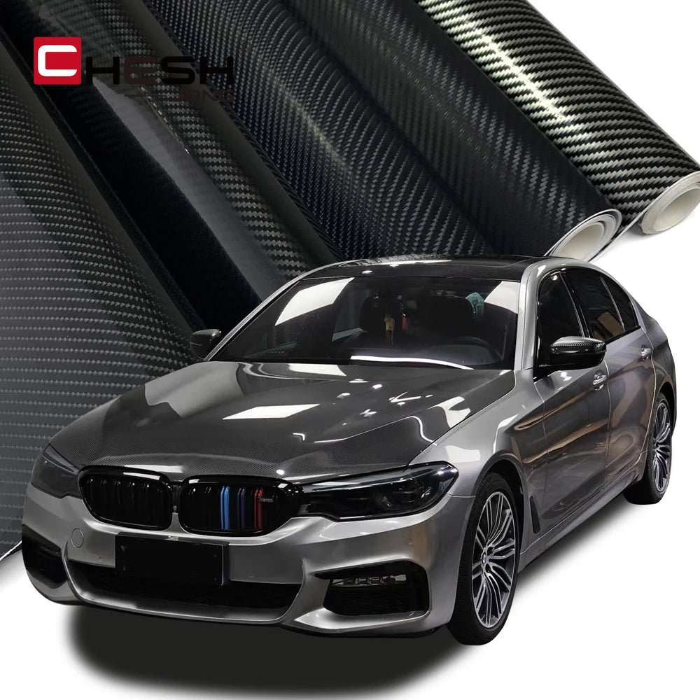 Carbon Fiber Vinyl Wrap Film 1.45m x 2m Glossy Black