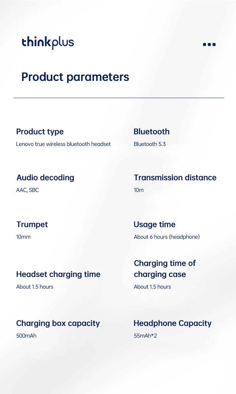 Original Lenovo XT80 Sports Wireless Earphones with Mics, LED Power Display,Hifi Stereo Sound Bluetooth 5.3 TWS HeadphHeadphones 