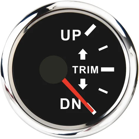 AD 52mm Marine Trim Tilt Indicator Meter 2 Inch Boat Trim Gauge for Inboard Outboard Engine with Red Backlight 9-32V Trim Meter