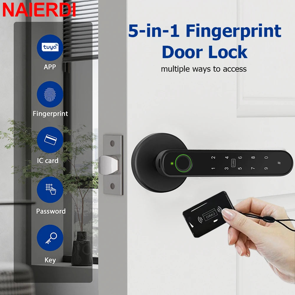 Porte-clé intelligente 5-en-1 à empreinte digitale avec contrôle via app