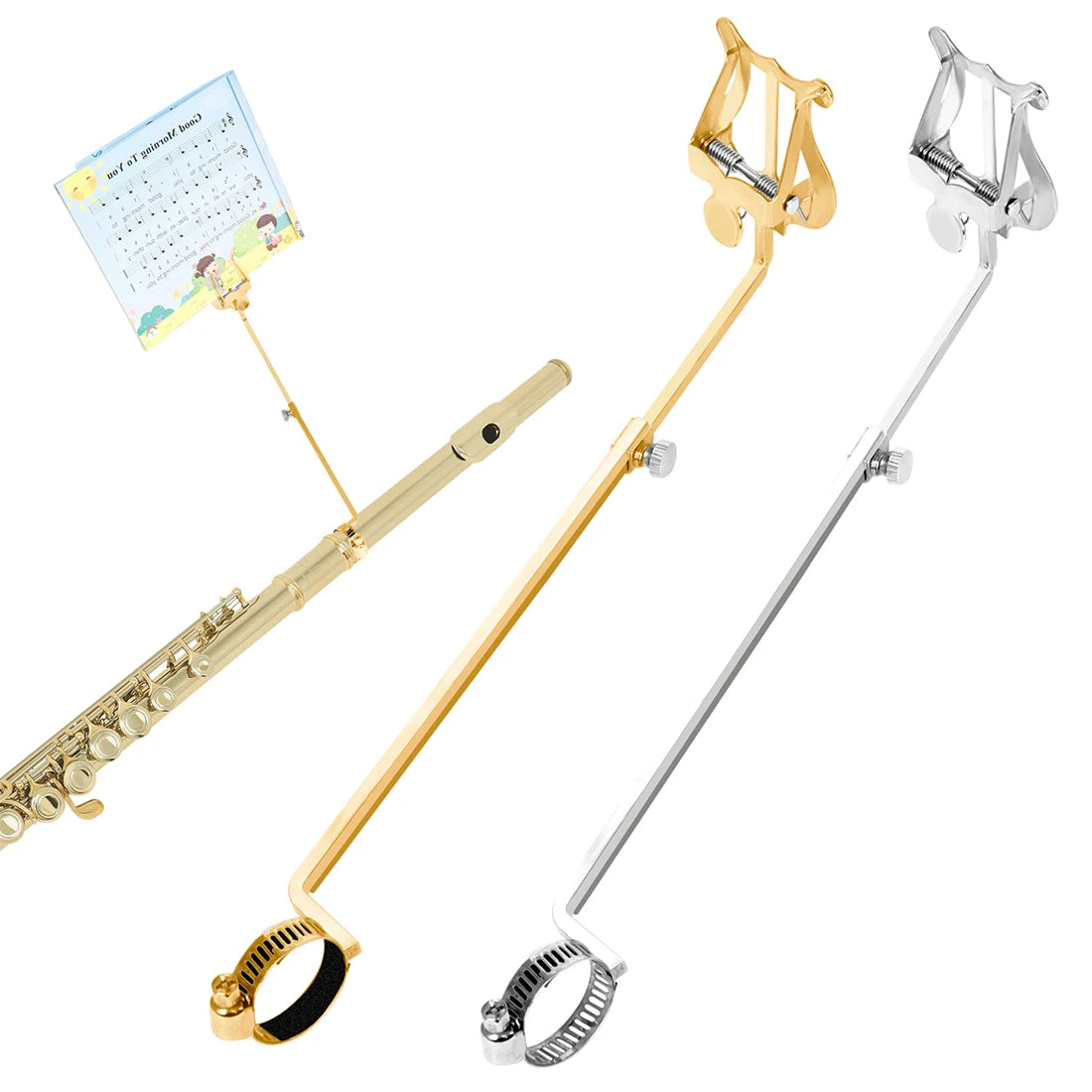 Portable Marching Music Stand for Clarinet, Trumpet, Flute and Sax