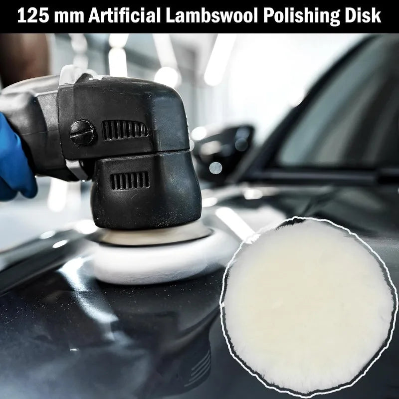 Five-Inch Wool Polishing Pads, Four Pieces