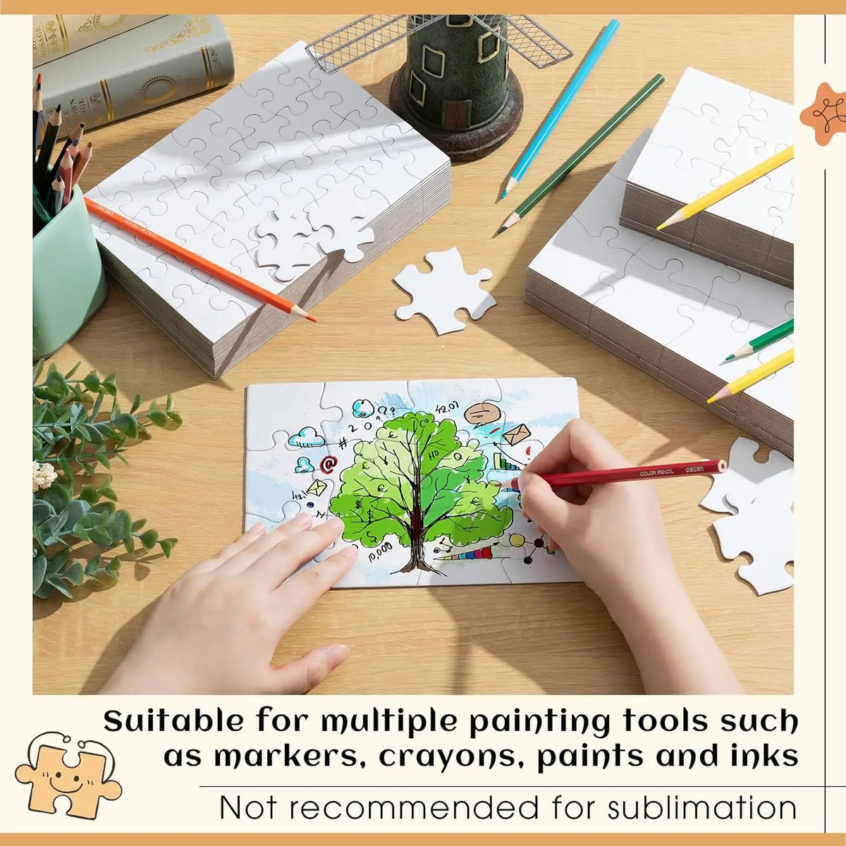 Blanke DIY-sudoku-puslespill, 72 ark