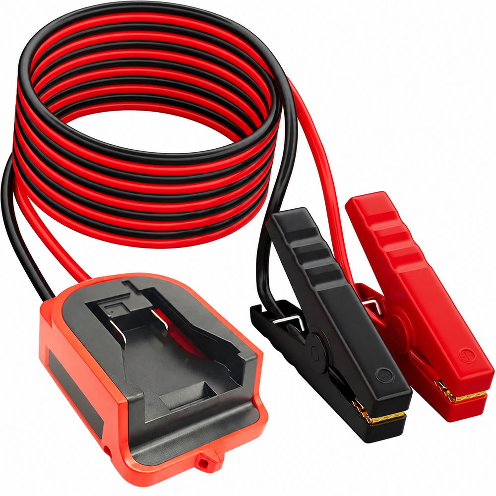 Jump Starter Adapter for 18V/20V Tool Batteries, 12AWG Leads