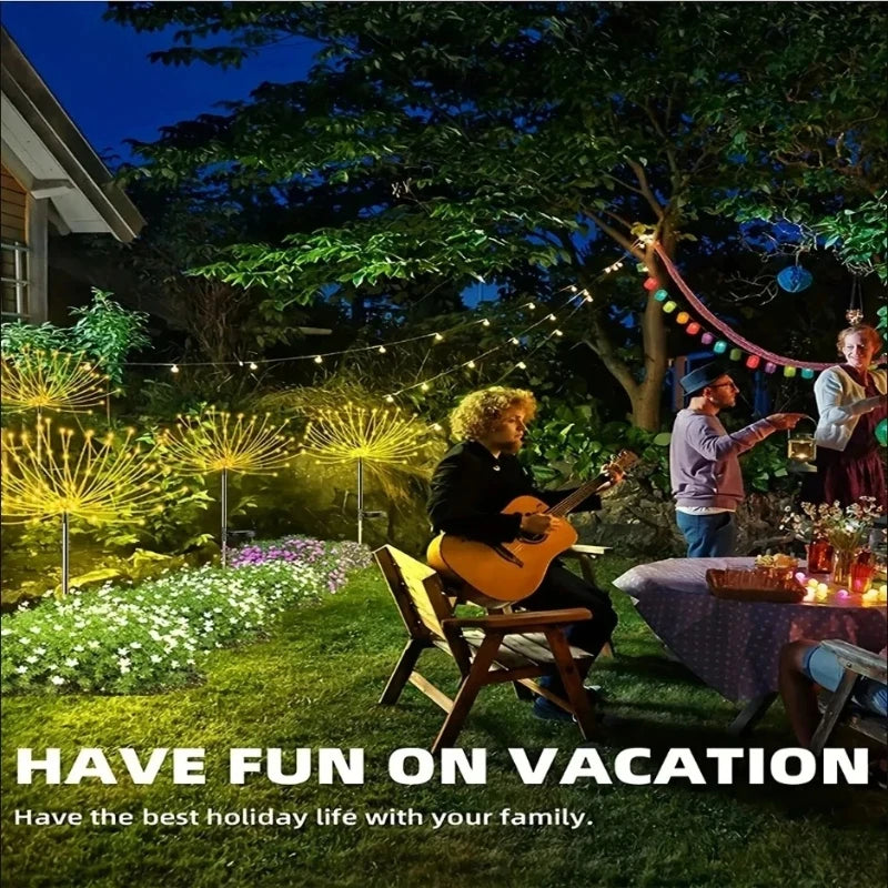 Solar Firework-Style Garden Light, 90-LED Options