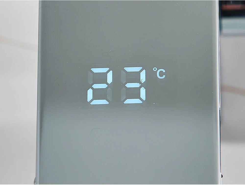 White Smart Sensor Basin Faucet Screen Digital Display Hot Cold Water Mixer Tap Touchless Vanity Sink Faucet For Bathroom 