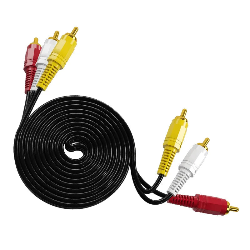 3-RCA AV-kabel, han-til-han
