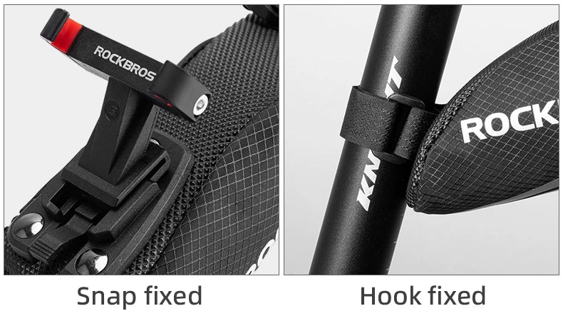 Compact Bike Saddle Bag with Reflective Design & Tool Storage
