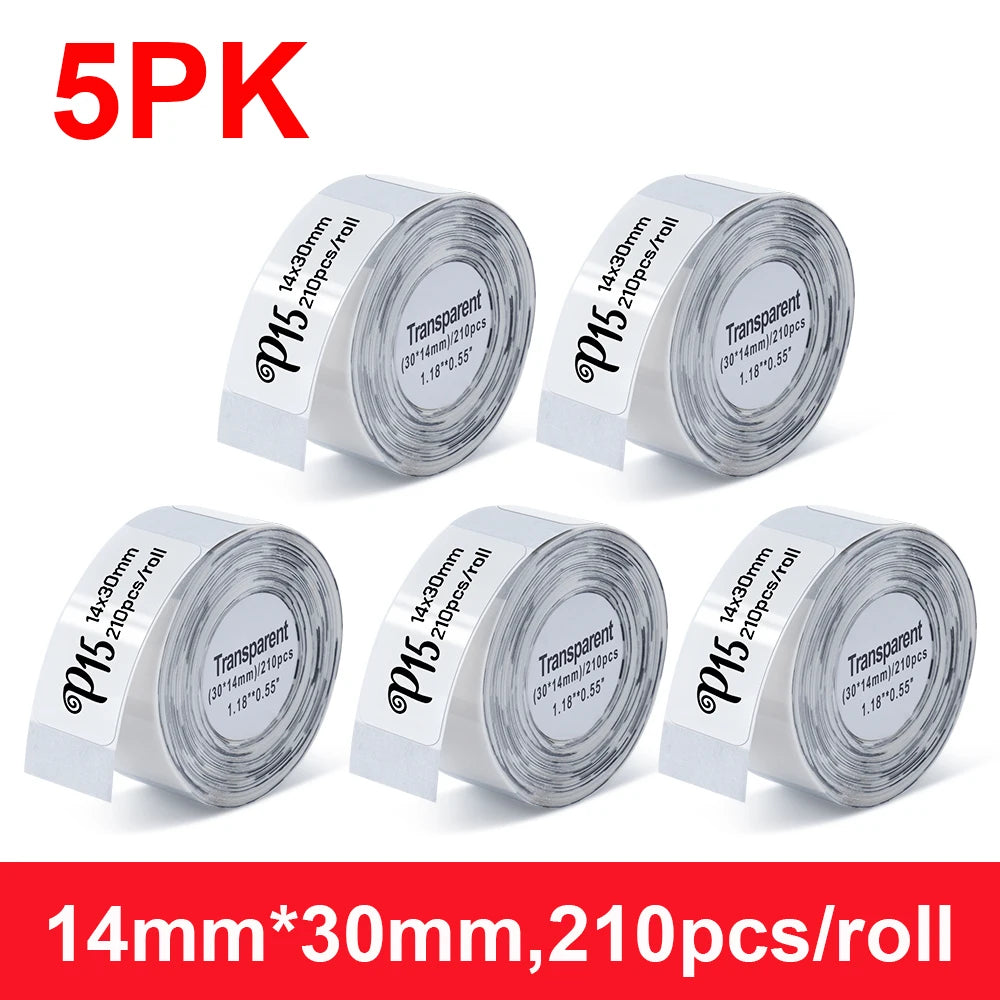 P15 Bluetooth Thermal Label Printer and Rolls