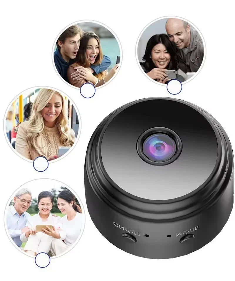 Mini WiFi bezpečnostná kamera A9 s nočným videním a upozorneniami na pohyb