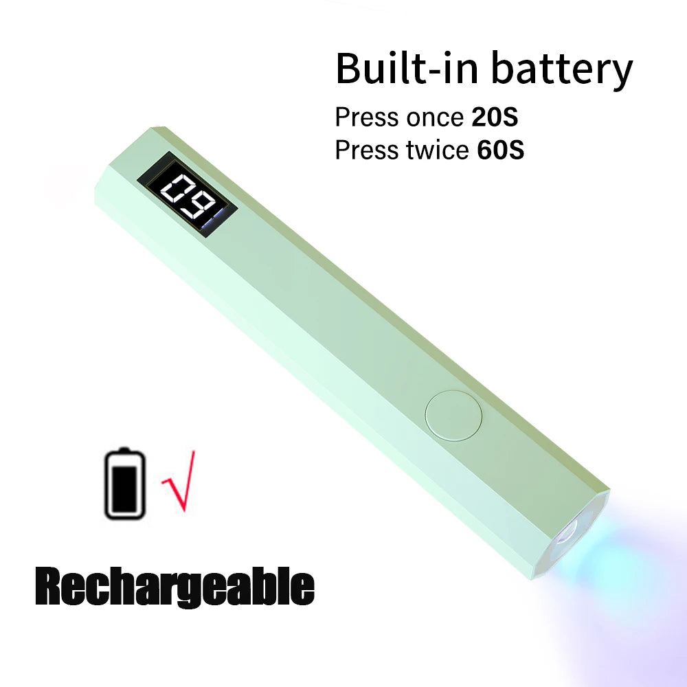 YIKOOLIN Portable Nail Dryer Machine USB Mini Nail Dryer Lamp UV LED Nail Light for Curing All Nail Gel Nail Lamp Home Salon Too 