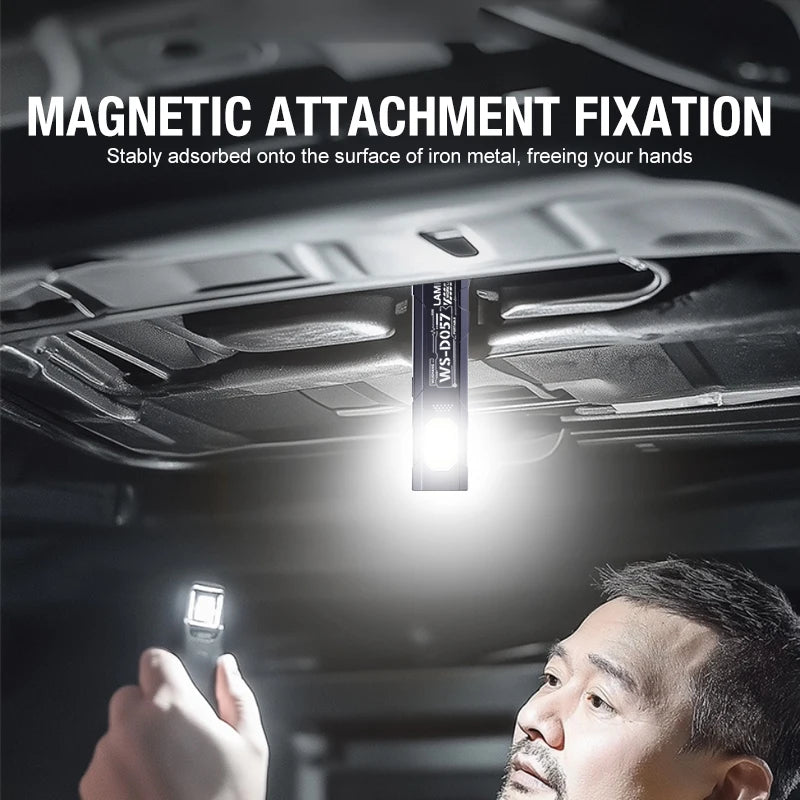 Mini Rechargeable Work Light with Magnet and Clip
