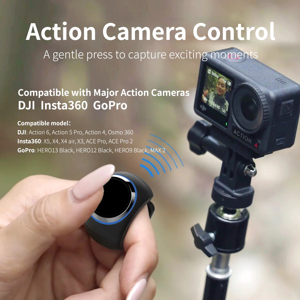 Ring2 Finger Remote for Compatible Action Cameras