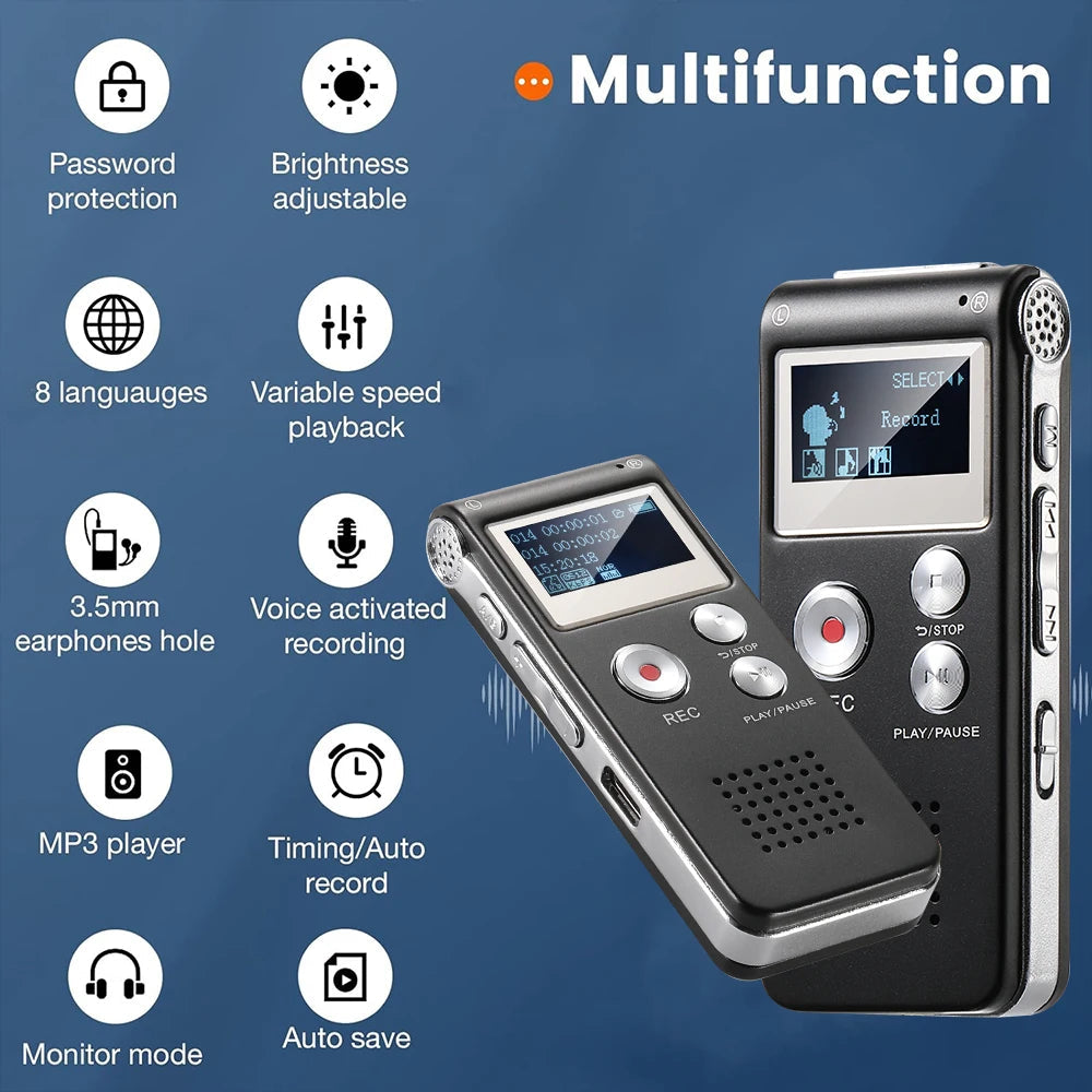 Cheap and user-friendly digital recorder, supporting up to 1536kbps. Mini recorder upgraded to MP3 and USB, with playback functi 
