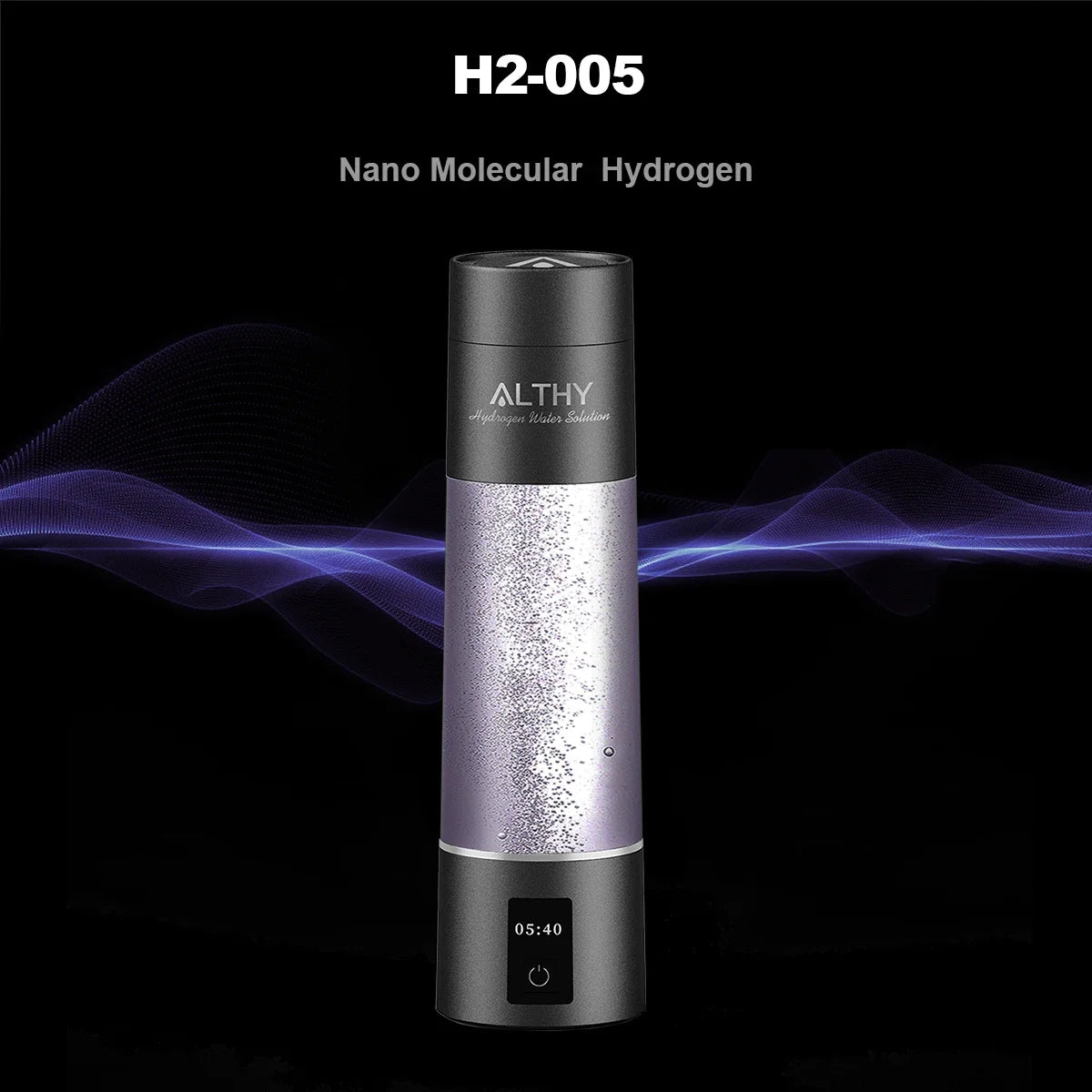 Hydrogen Water Generator Bottle with Dual Chamber Ionizer & Display