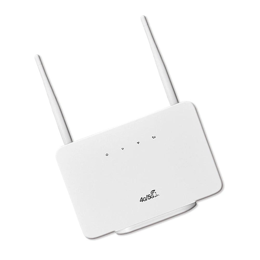 4G Wireless Router 300Mbps 4G Router Wireless Modem External Antenna with Sim Card Slot EU Plug for Home Travel Work 