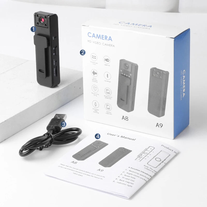 A9 Mini Clip-On Videocamera