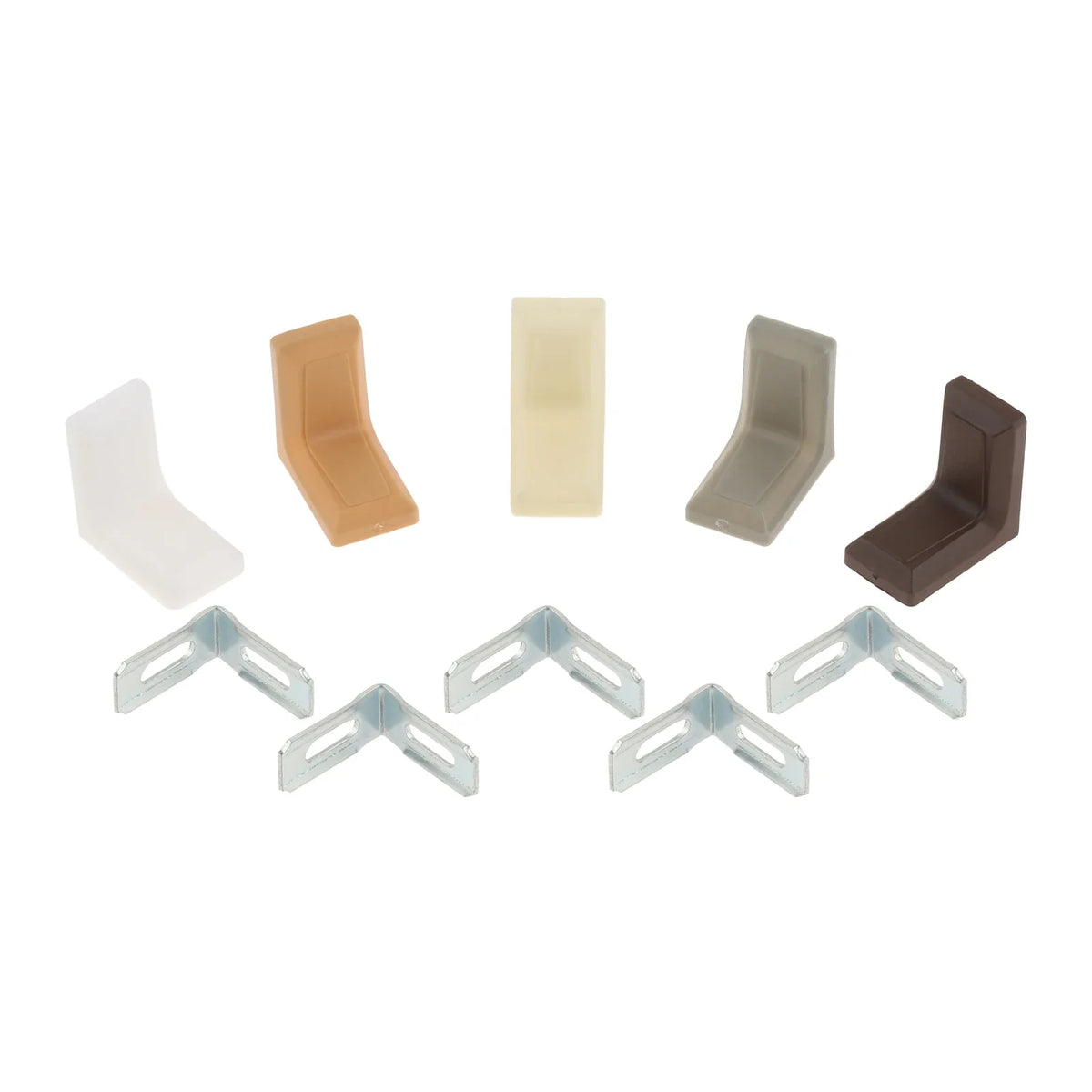 90-Degree Corner Brackets with Covers, 20 Pieces