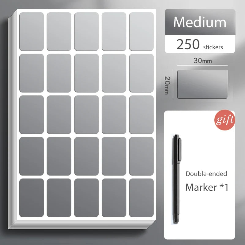 Waterproof Colorful Self Adhesive Assorted Stickers Removable Label Stickers Name Tag Bottle File Document School Supplies 