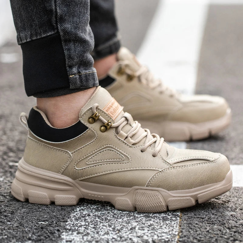 Safety Shoes Men Steel Toe Work Shoes Anti-smash Anti-puncture Indestructible Shoes Protective Boots Tactical Boots 