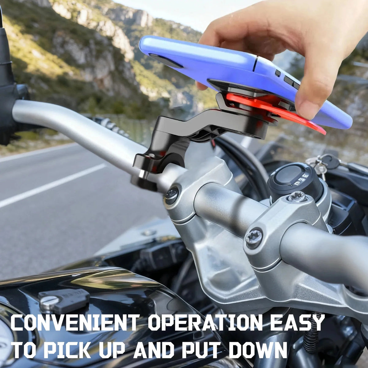 Bicycle Phone Holder Shock-resistant Absorber Absorption Modul Motorcycle MTB Scooter Bike Handlebar Security Quick Lock Stand