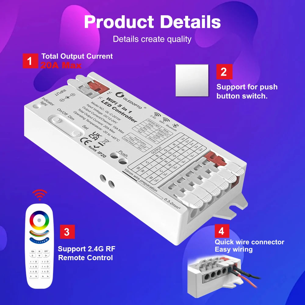 GL-C-201W Smart LED Strip Controller